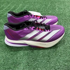 ADIDAS Adizero Boston 13 Running Shoes Mens Size 12 Purple Silver JS4943